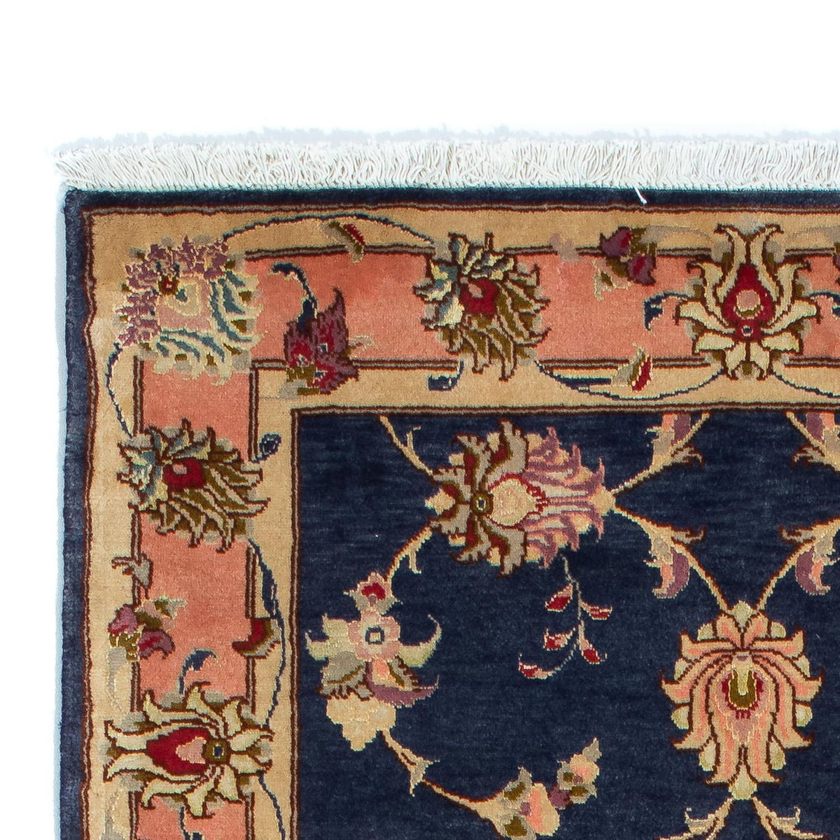 Tapis de couloir Tapis persan - Tabriz - Royal - 198 x 76 cm - bleu foncé