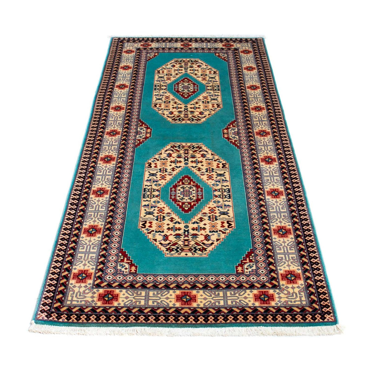 Tapis de couloir Tapis persan - Tabriz - Royal - 190 x 75 cm - bleu