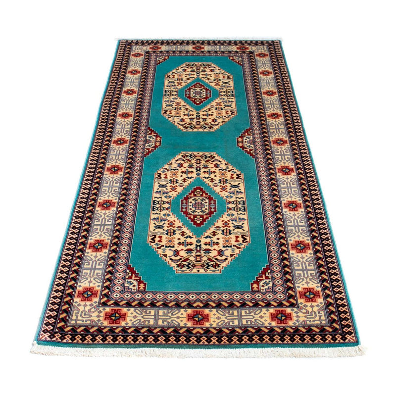 Tapis de couloir Tapis persan - Tabriz - Royal - 190 x 75 cm - bleu