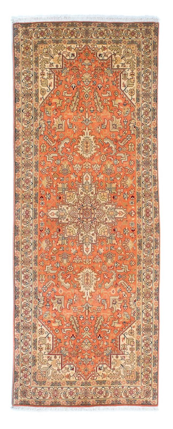 Tapis de couloir Tapis persan - Tabriz - Royal - 215 x 82 cm - rouille