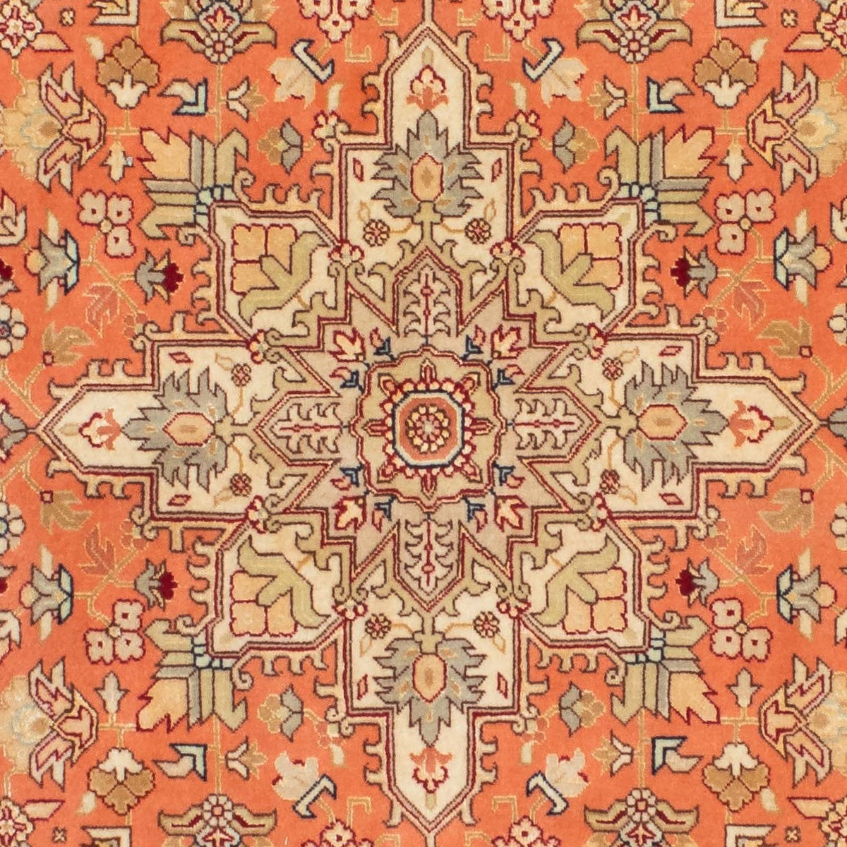Tapis de couloir Tapis persan - Tabriz - Royal - 215 x 82 cm - rouille