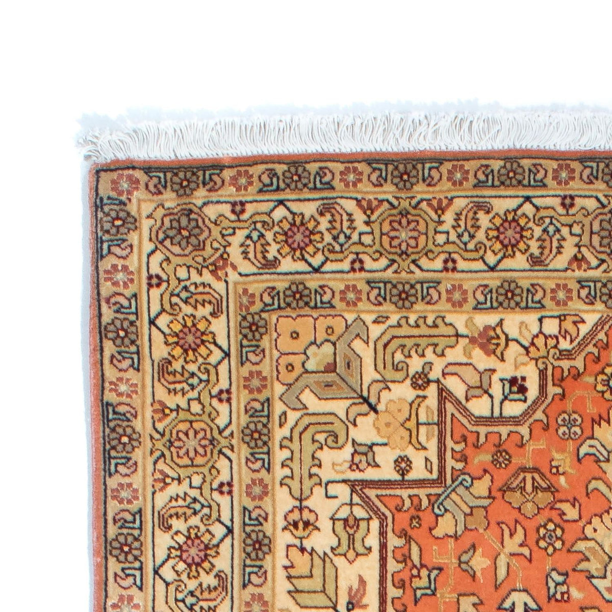 Tapis de couloir Tapis persan - Tabriz - Royal - 215 x 82 cm - rouille