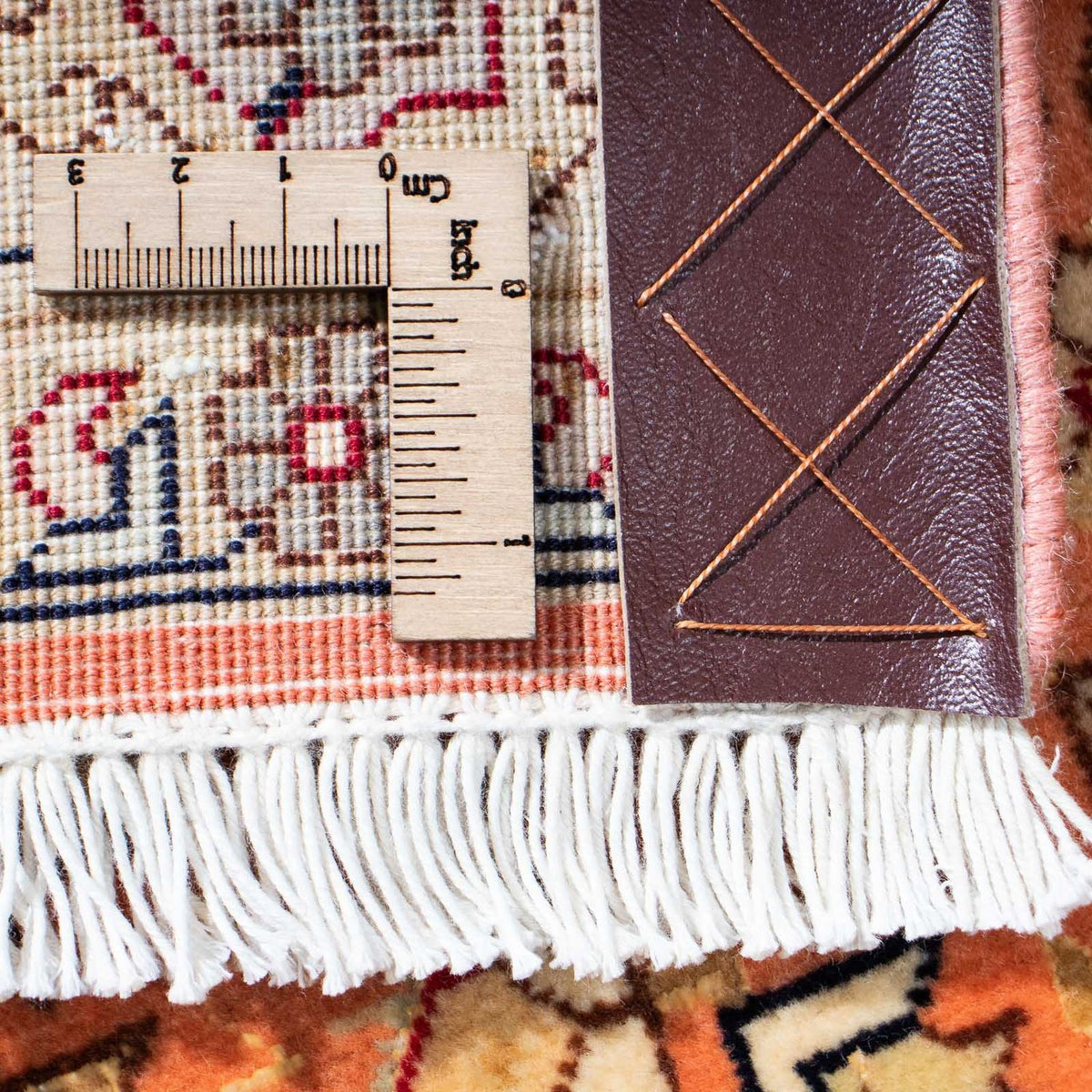 Tapis de couloir Tapis persan - Tabriz - Royal - 215 x 82 cm - rouille