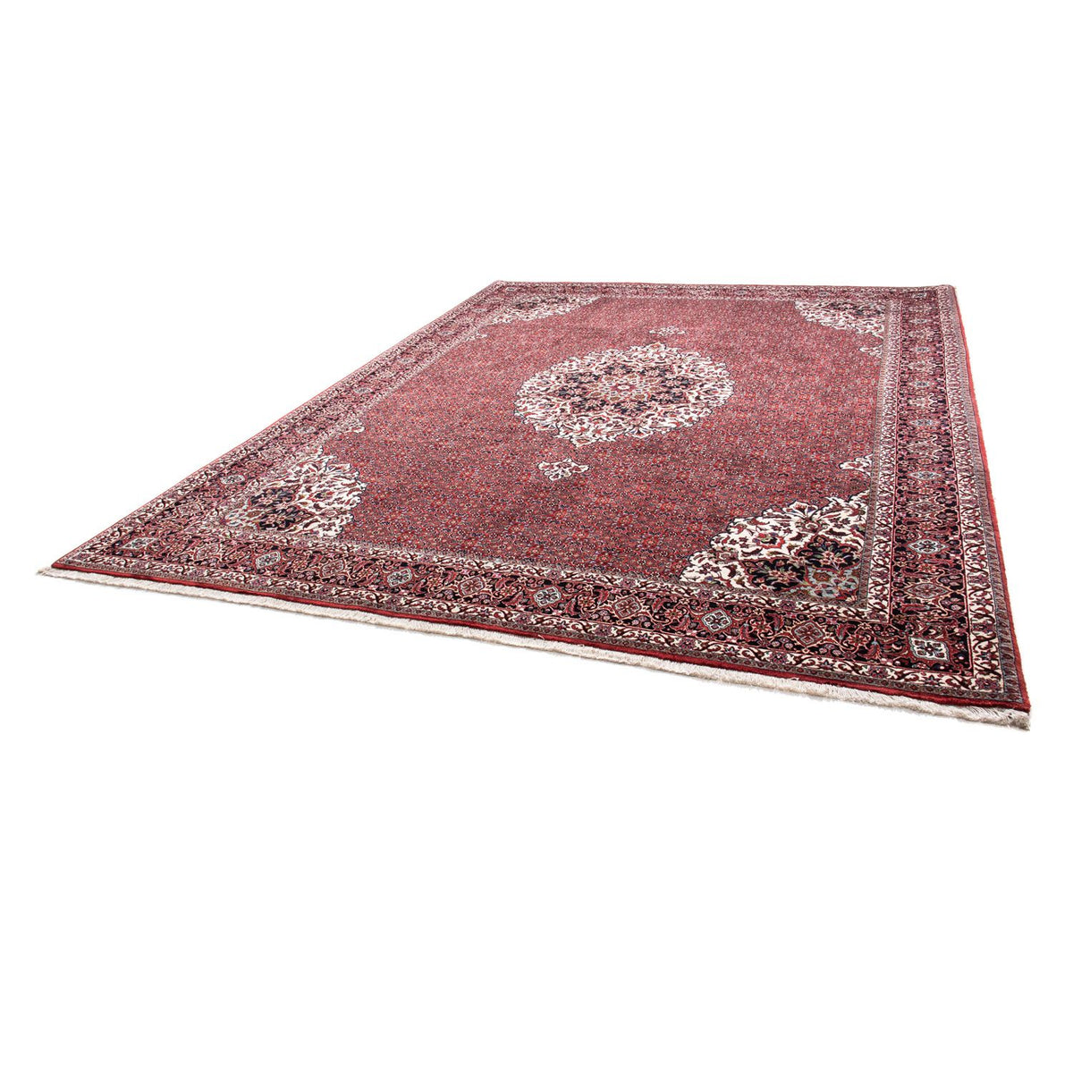 Tapis persan - Bidjar - 343 x 260 cm - rouge foncé