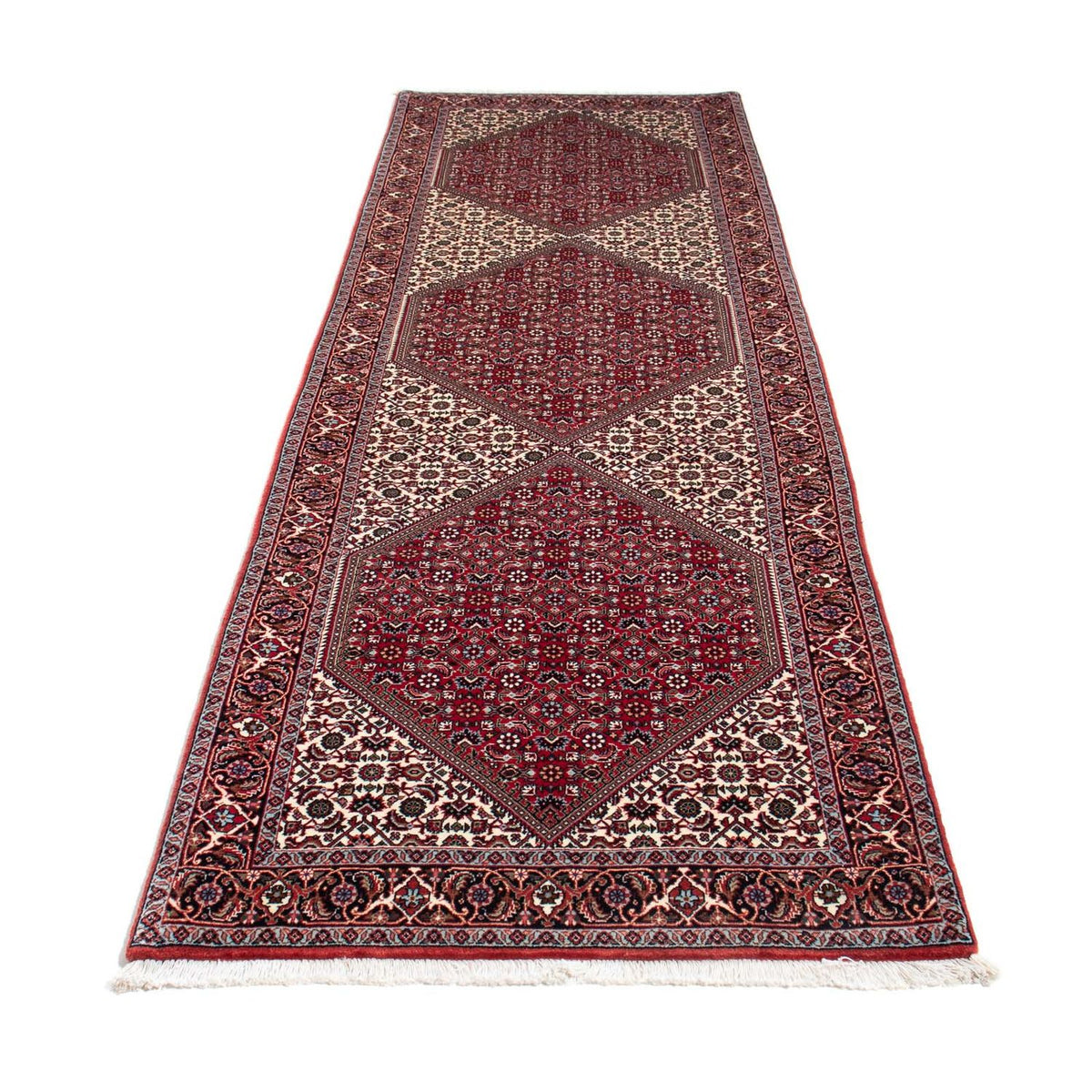Tapis de couloir Tapis persan - Bidjar - 300 x 85 cm - beige