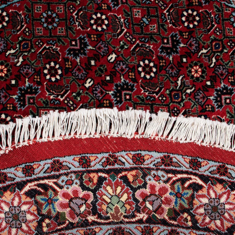 Tapis persan - Bidjar ronde  - 120 x 120 cm - rouge foncé