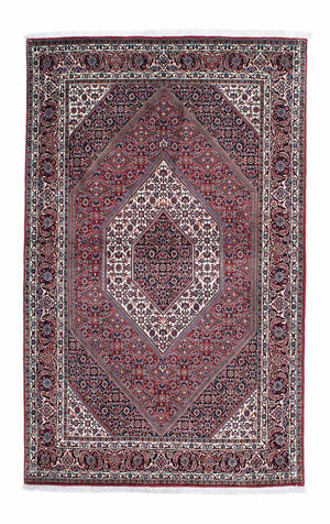 Tapis persan - Bidjar - 209 x 132 cm - rouge clair