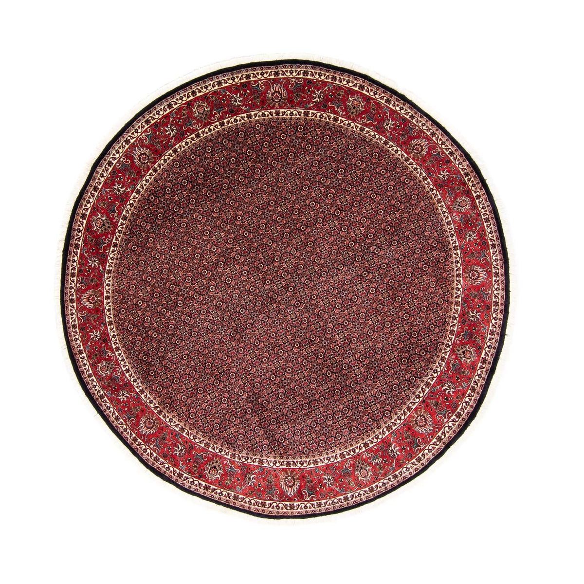 Tapis persan - Bidjar ronde  - 250 x 250 cm - rouge