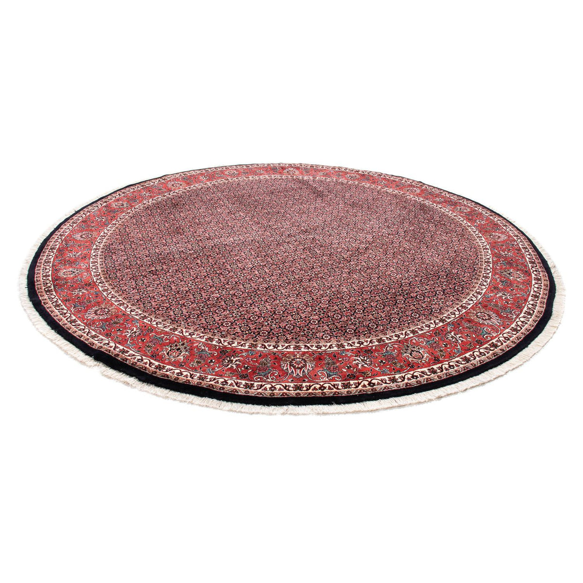 Tapis persan - Bidjar ronde  - 250 x 250 cm - rouge