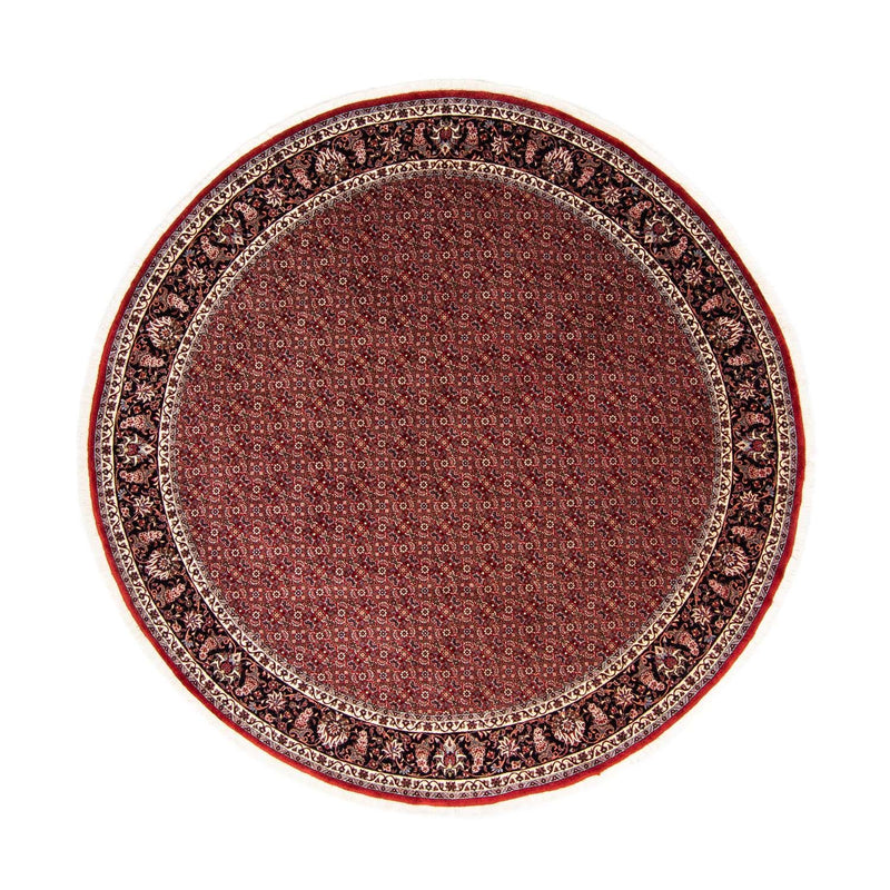 Tapis persan - Bidjar ronde  - 250 x 250 cm - rouge foncé
