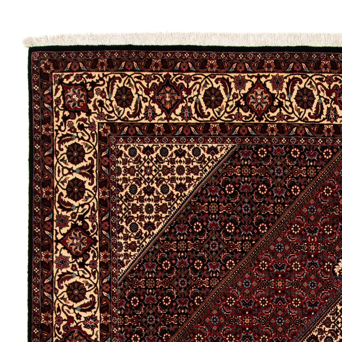 Tapis persan - Bidjar - 263 x 204 cm - rouge foncé