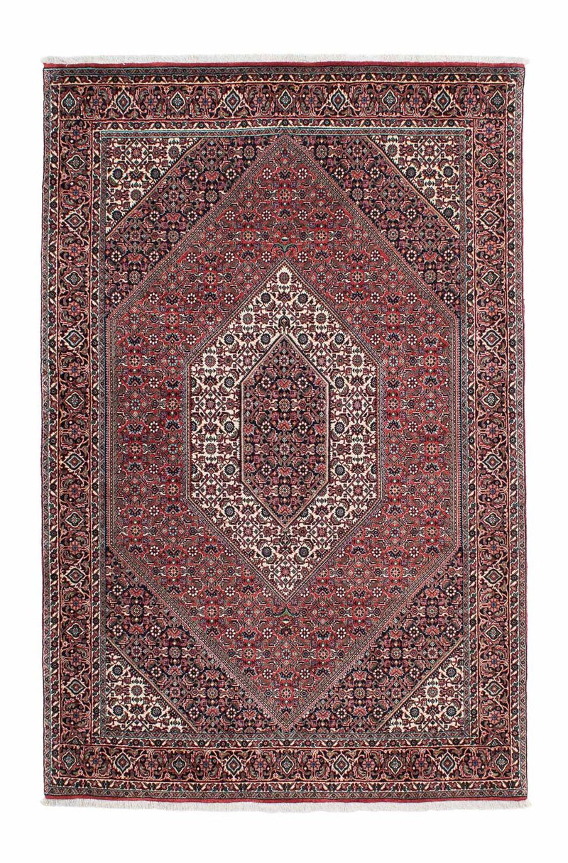 Tapis persan - Bidjar - 206 x 132 cm - rouge clair