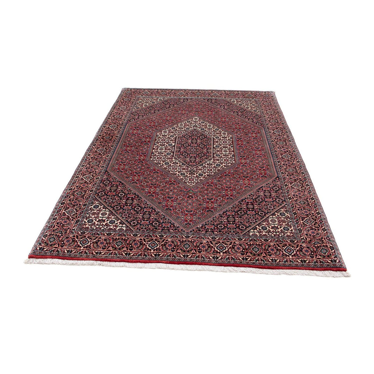 Tapis persan - Bidjar - 206 x 132 cm - rouge clair