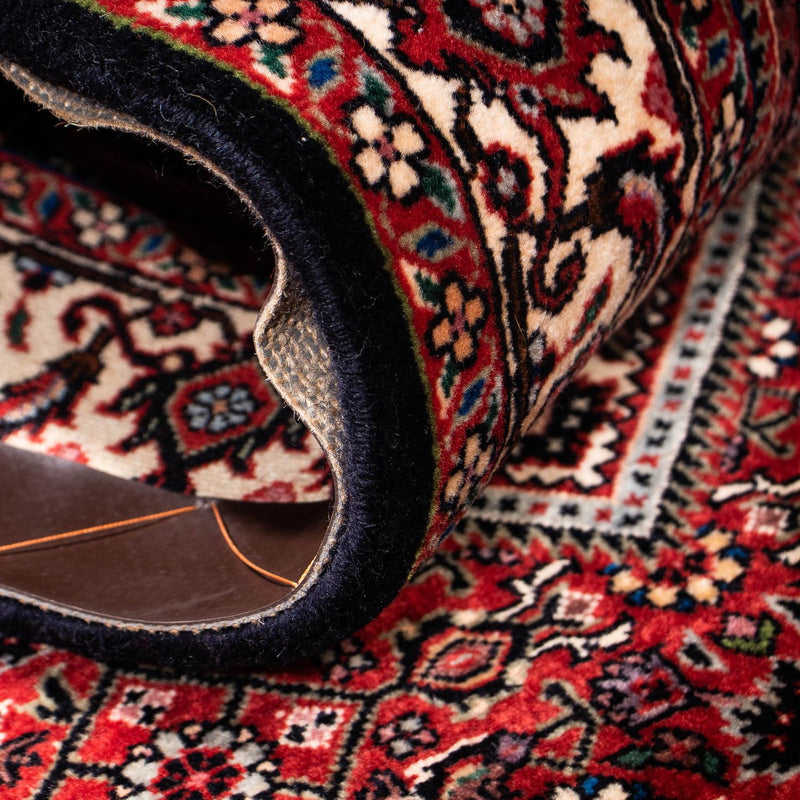 Tapis de couloir Tapis persan - Bidjar - 202 x 76 cm - rouge foncé