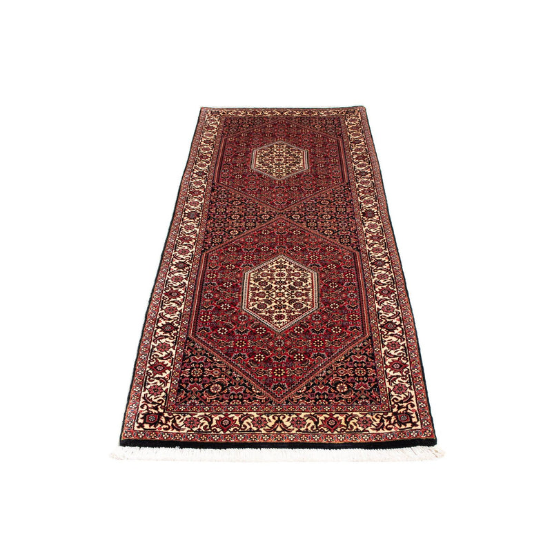 Tapis de couloir Tapis persan - Bidjar - 202 x 76 cm - rouge foncé