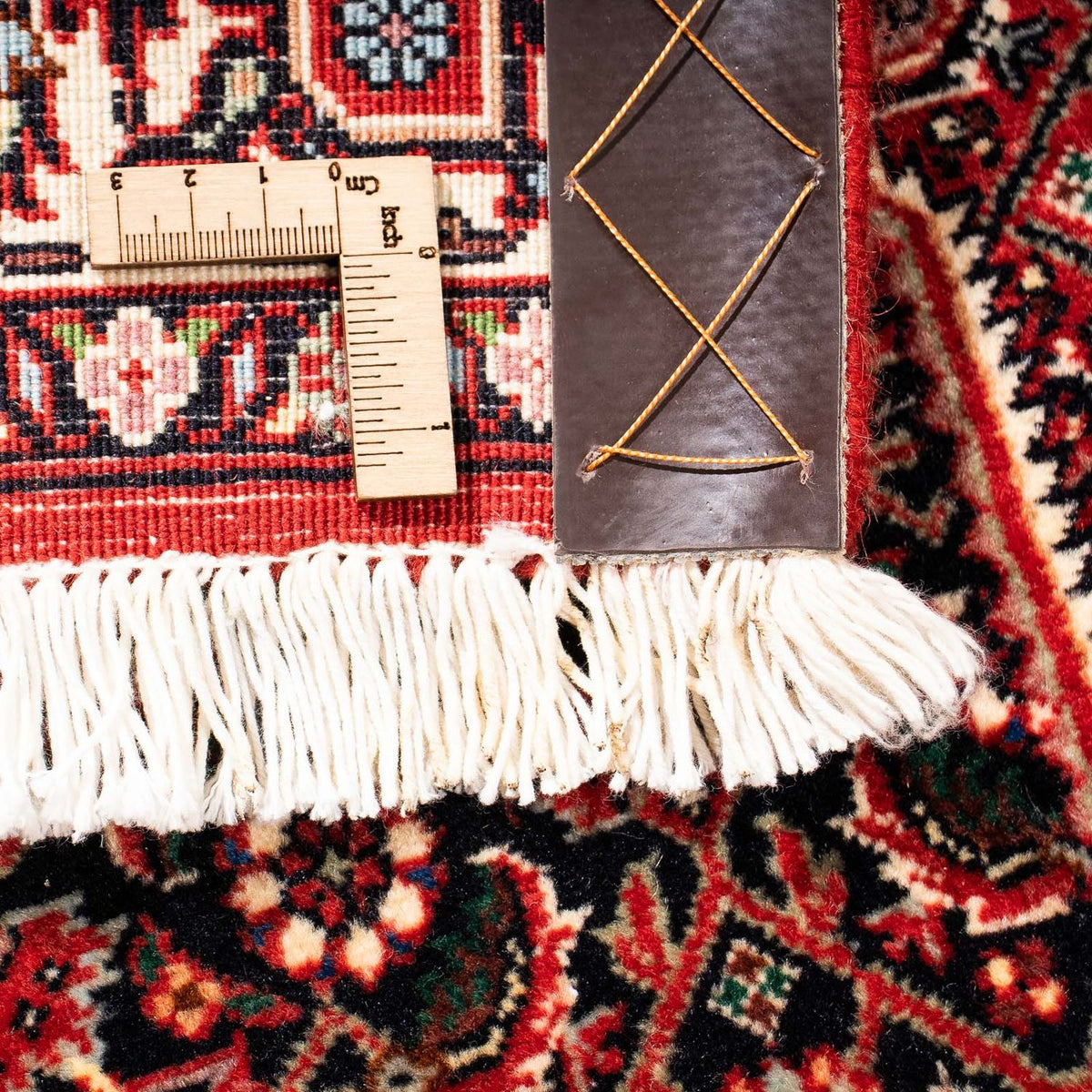 Tapis de couloir Tapis persan - Bidjar - 203 x 73 cm - rouge foncé