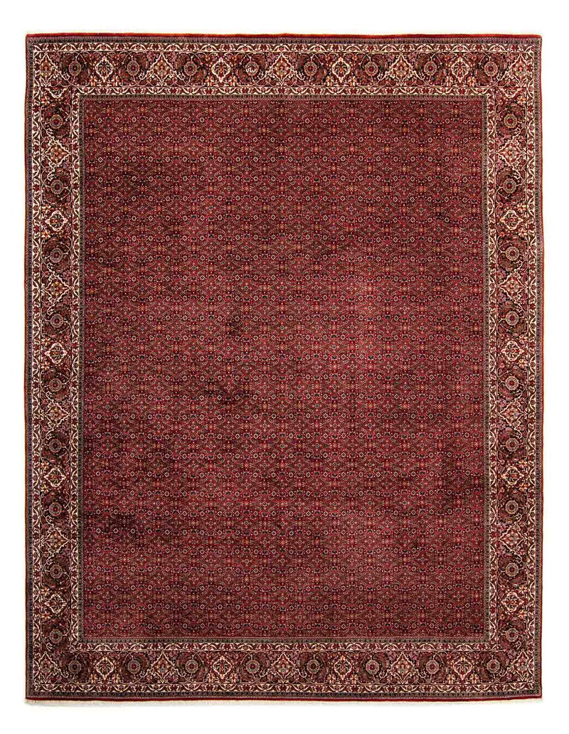 Tapis persan - Bidjar - 392 x 299 cm - rouge foncé