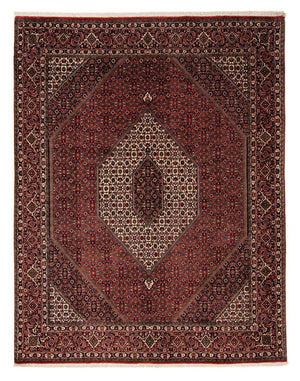 Tapis persan - Bidjar - 237 x 200 cm - rouge foncé