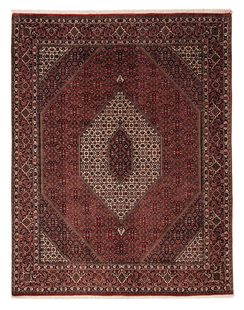 Tapis persan - Bidjar - 237 x 200 cm - rouge foncé