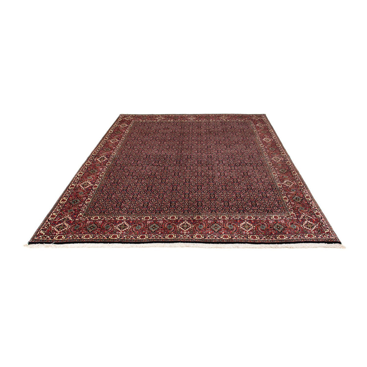 Tapis persan - Bidjar - 248 x 198 cm - rouge foncé