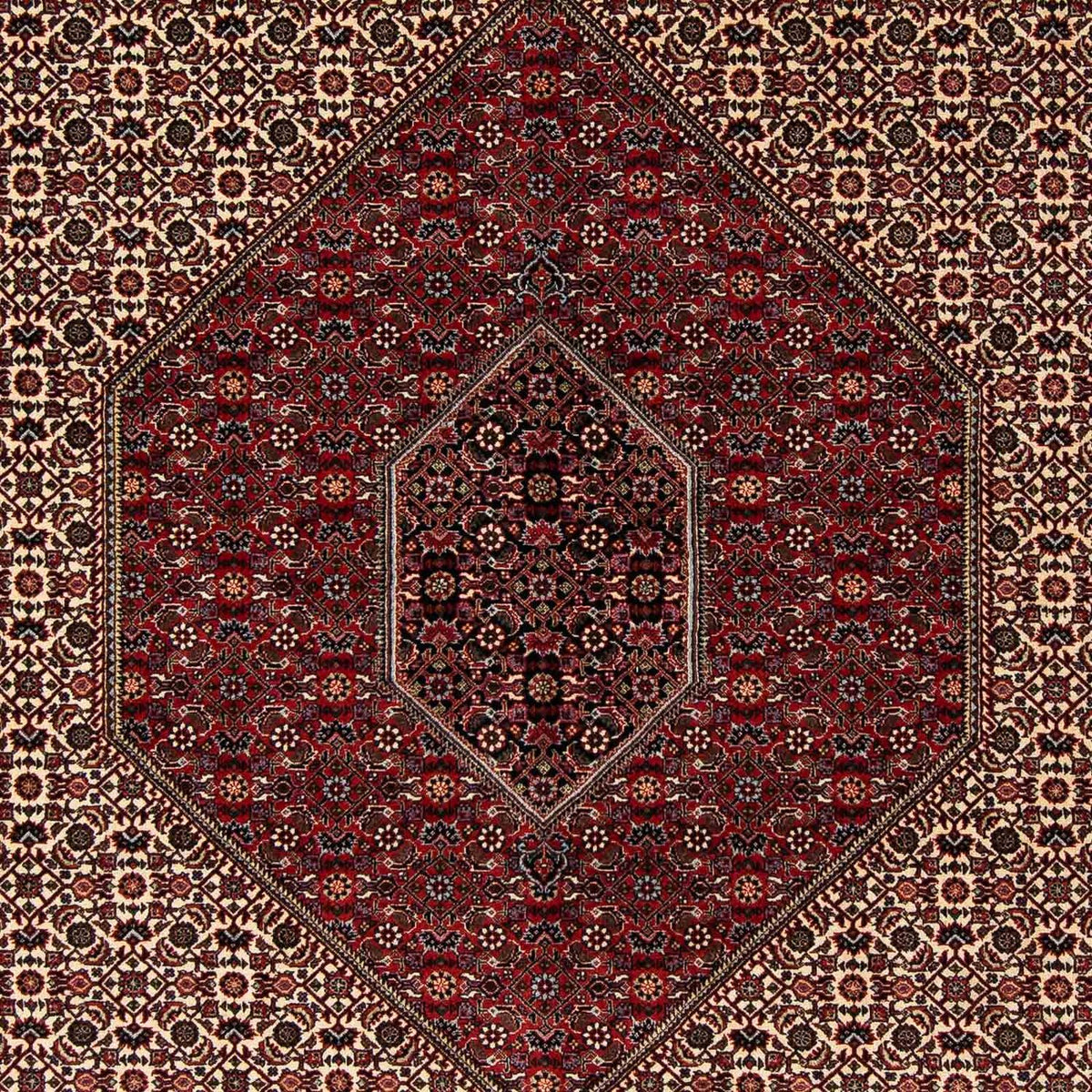 Tapis persan - Bidjar - 262 x 205 cm - rouge foncé
