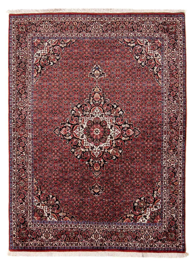 Tapis persan - Bidjar - 230 x 175 cm - rouge foncé