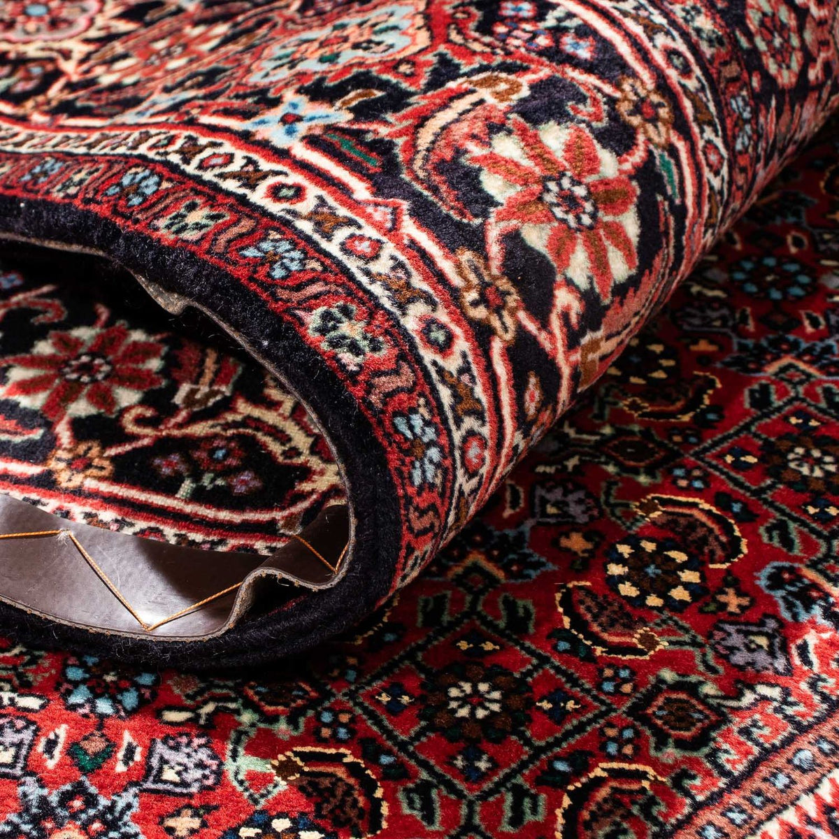 Tapis persan - Bidjar - 234 x 168 cm - rouge clair