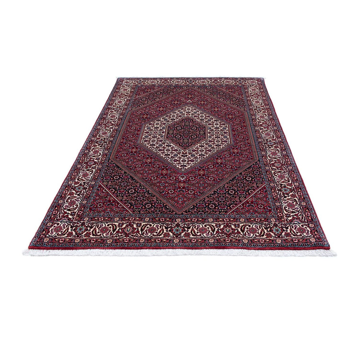Tapis persan - Bidjar - 205 x 130 cm - rouge foncé