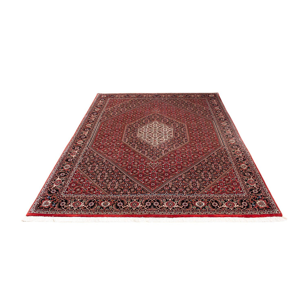 Tapis persan - Bidjar - 238 x 165 cm - rouge foncé