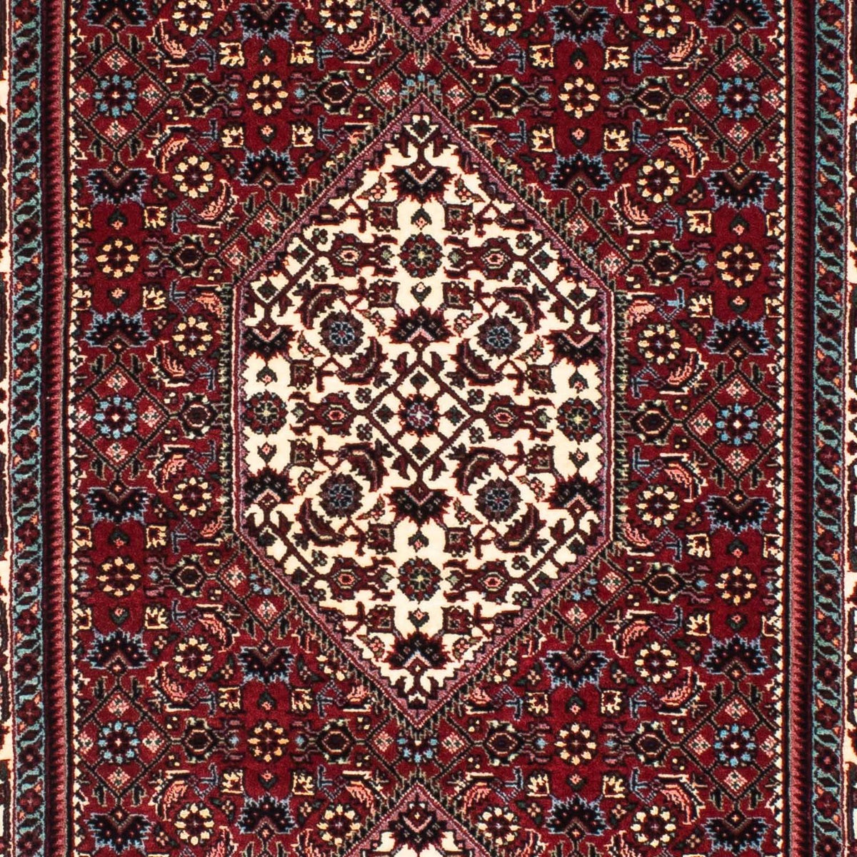 Tapis de couloir Tapis persan - Bidjar - 210 x 73 cm - rouge foncé
