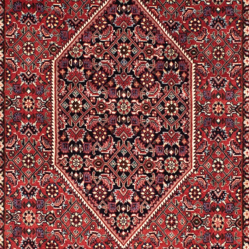 Tapis de couloir Tapis persan - Bidjar - 200 x 74 cm - rouge foncé
