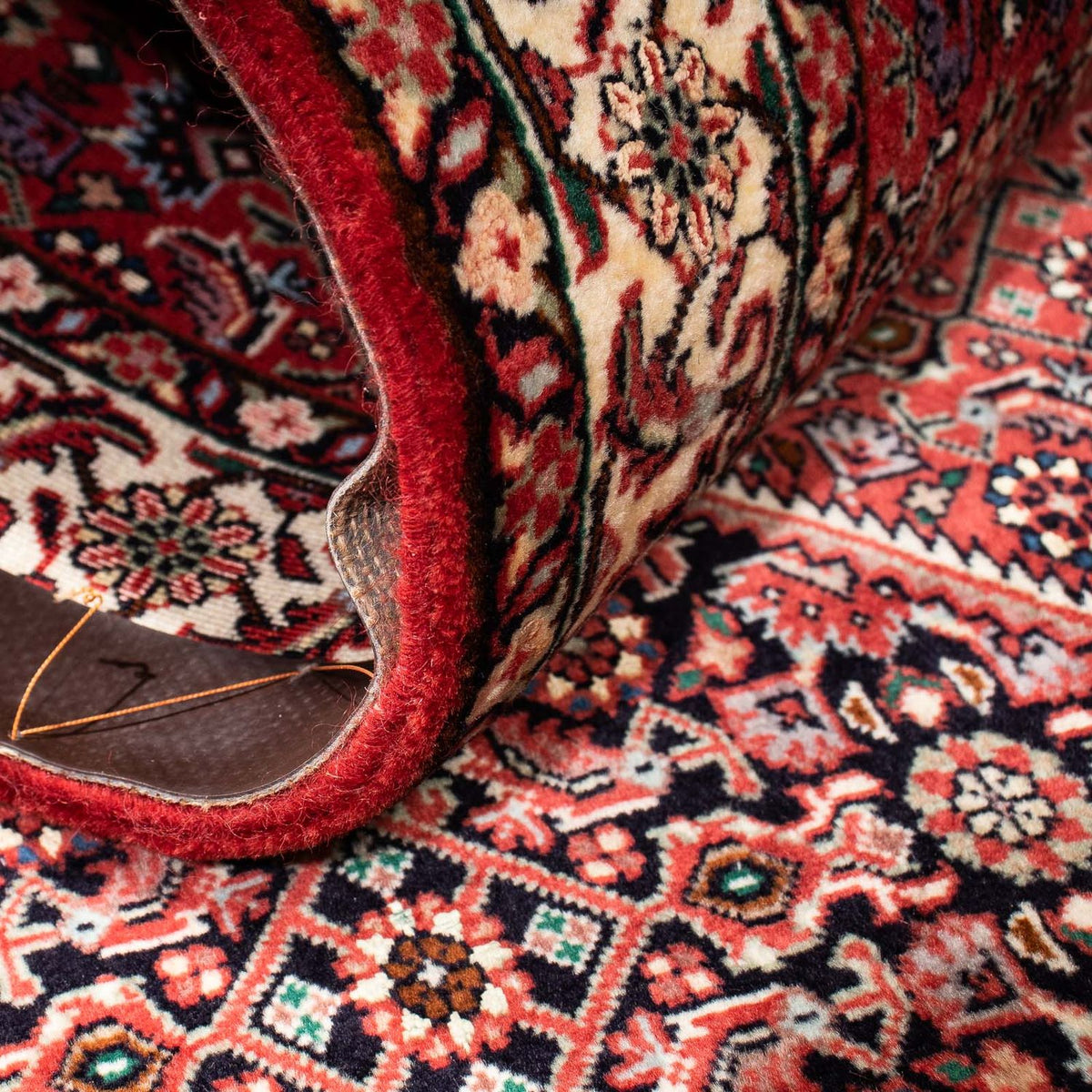 Tapis de couloir Tapis persan - Bidjar - 200 x 74 cm - rouge foncé