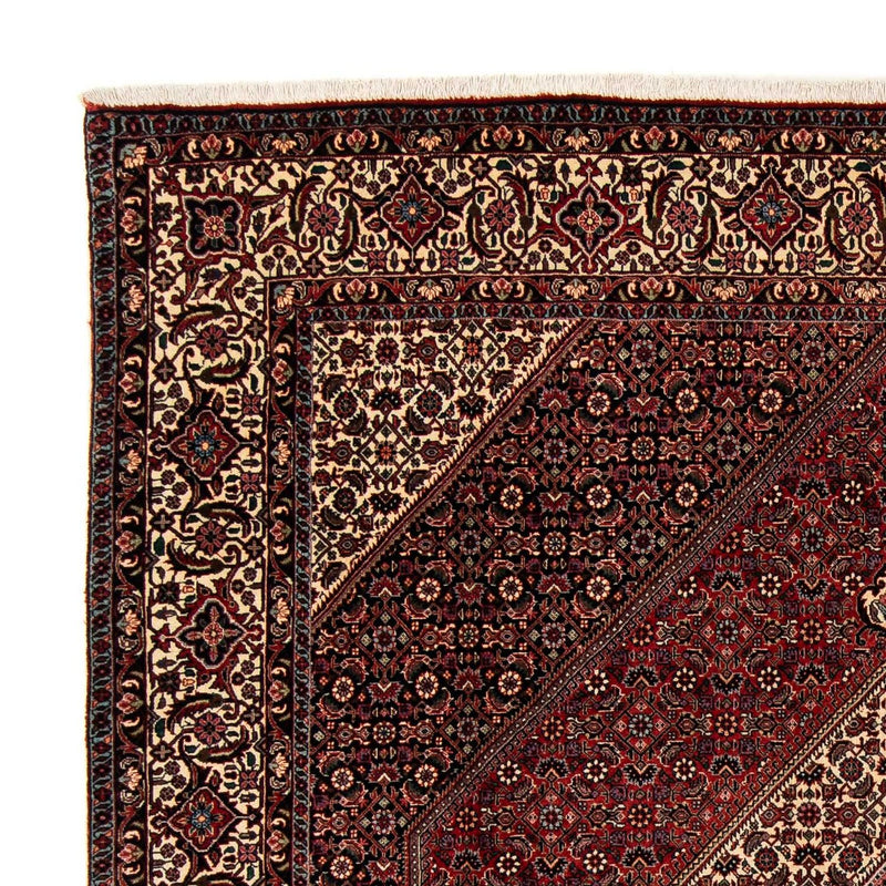 Tapis persan - Bidjar - 251 x 202 cm - rouge foncé
