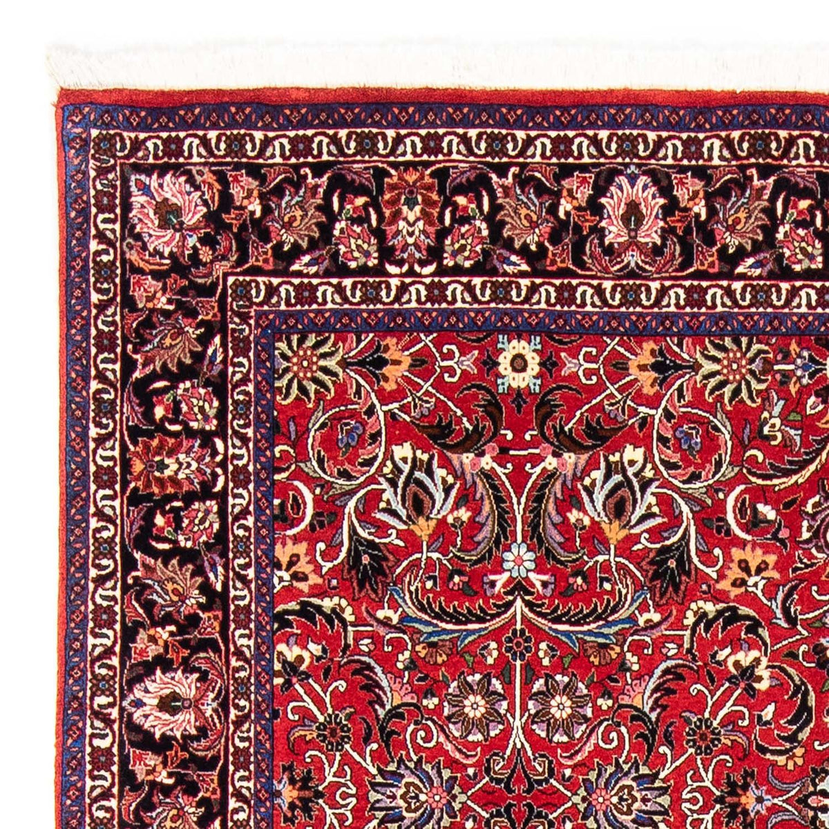 Tapis persan - Bidjar - 242 x 175 cm - rouge foncé