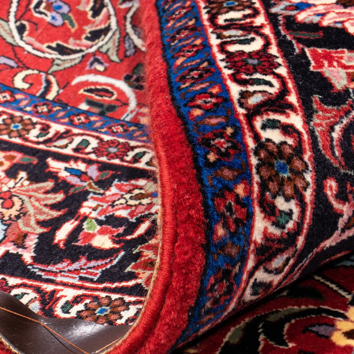 Tapis persan - Bidjar - 242 x 175 cm - rouge foncé