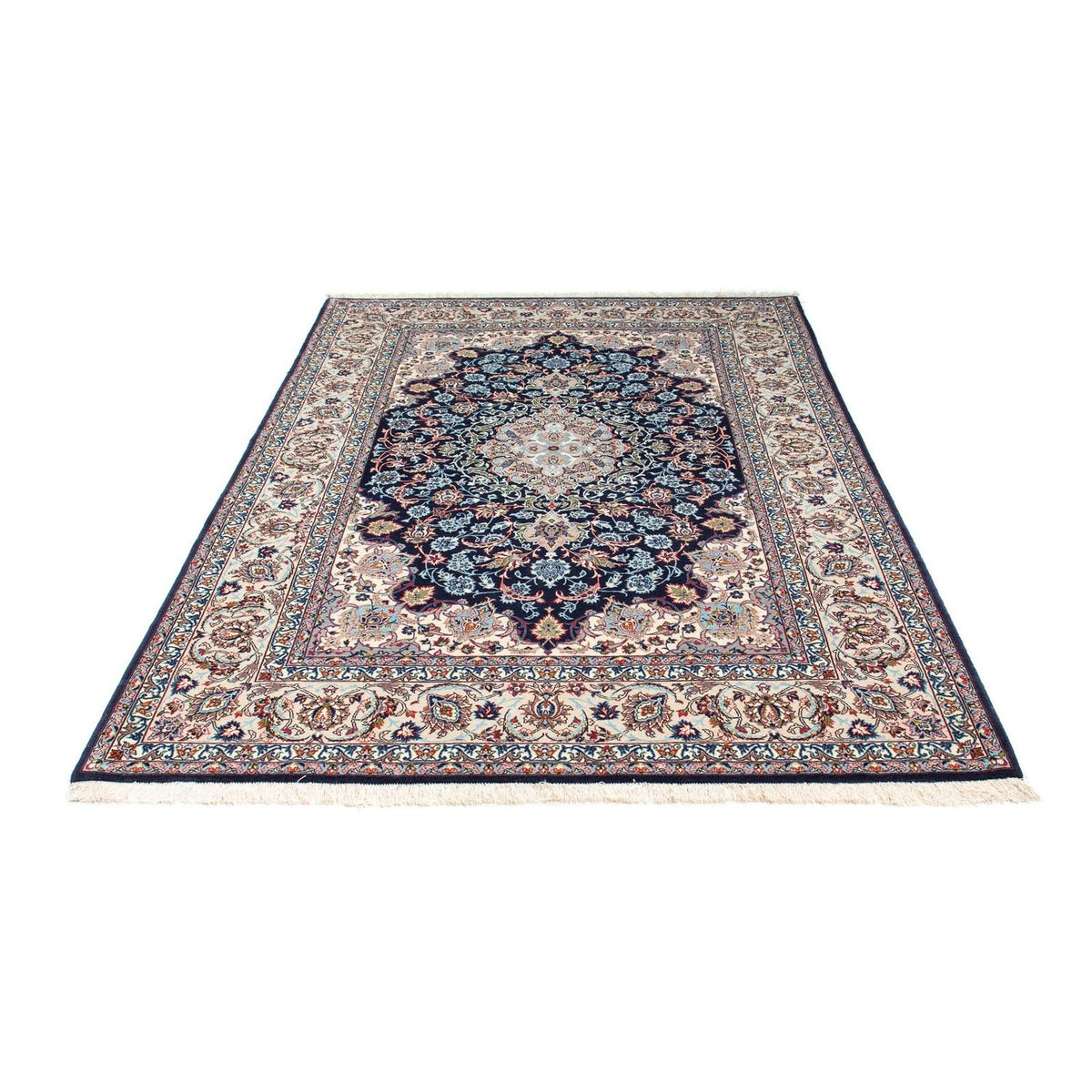 Tapis persan - Isfahan - Premium - 226 x 149 cm - bleu foncé