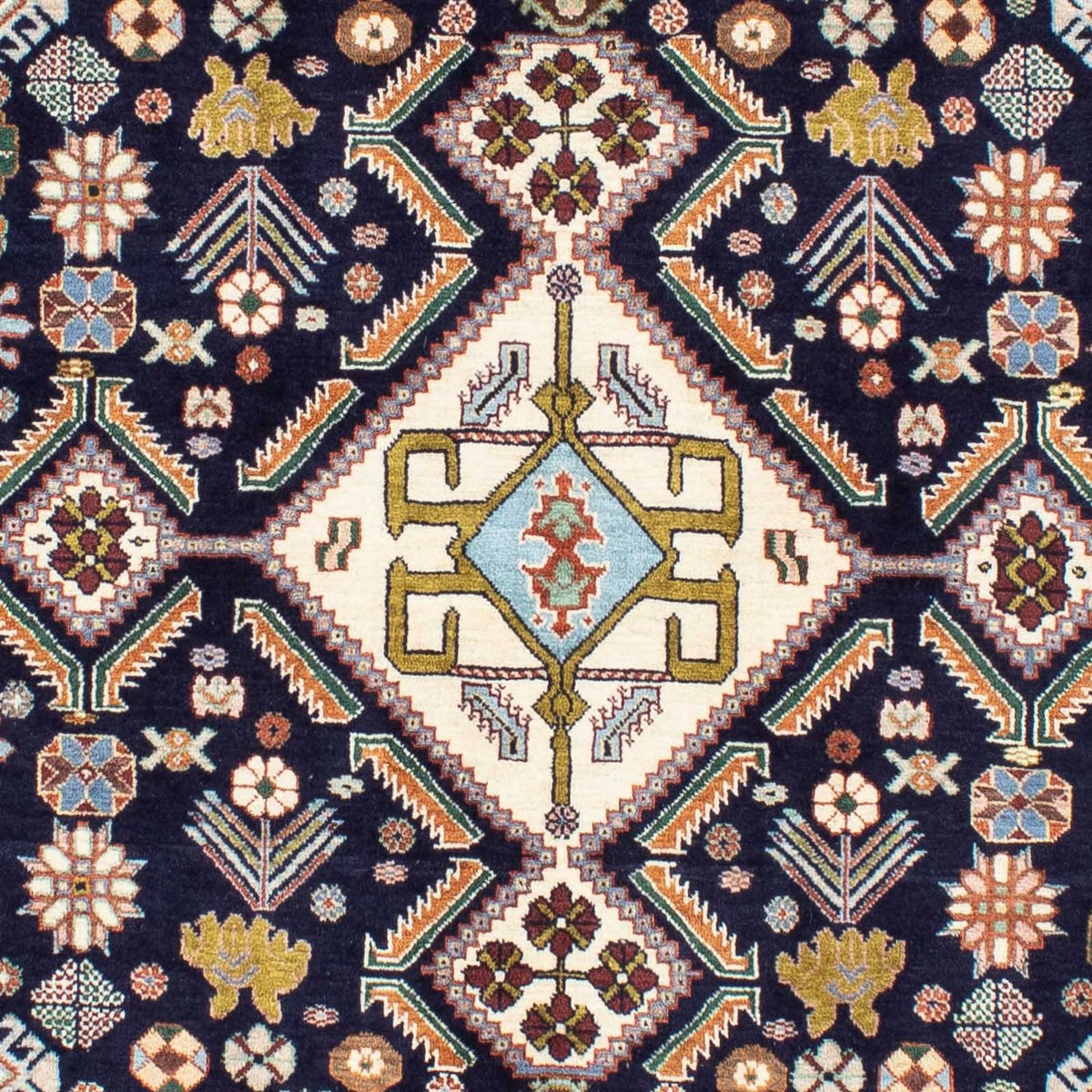 Tapis Gabbeh - Persan Kashkuli - 250 x 152 cm - bleu foncé