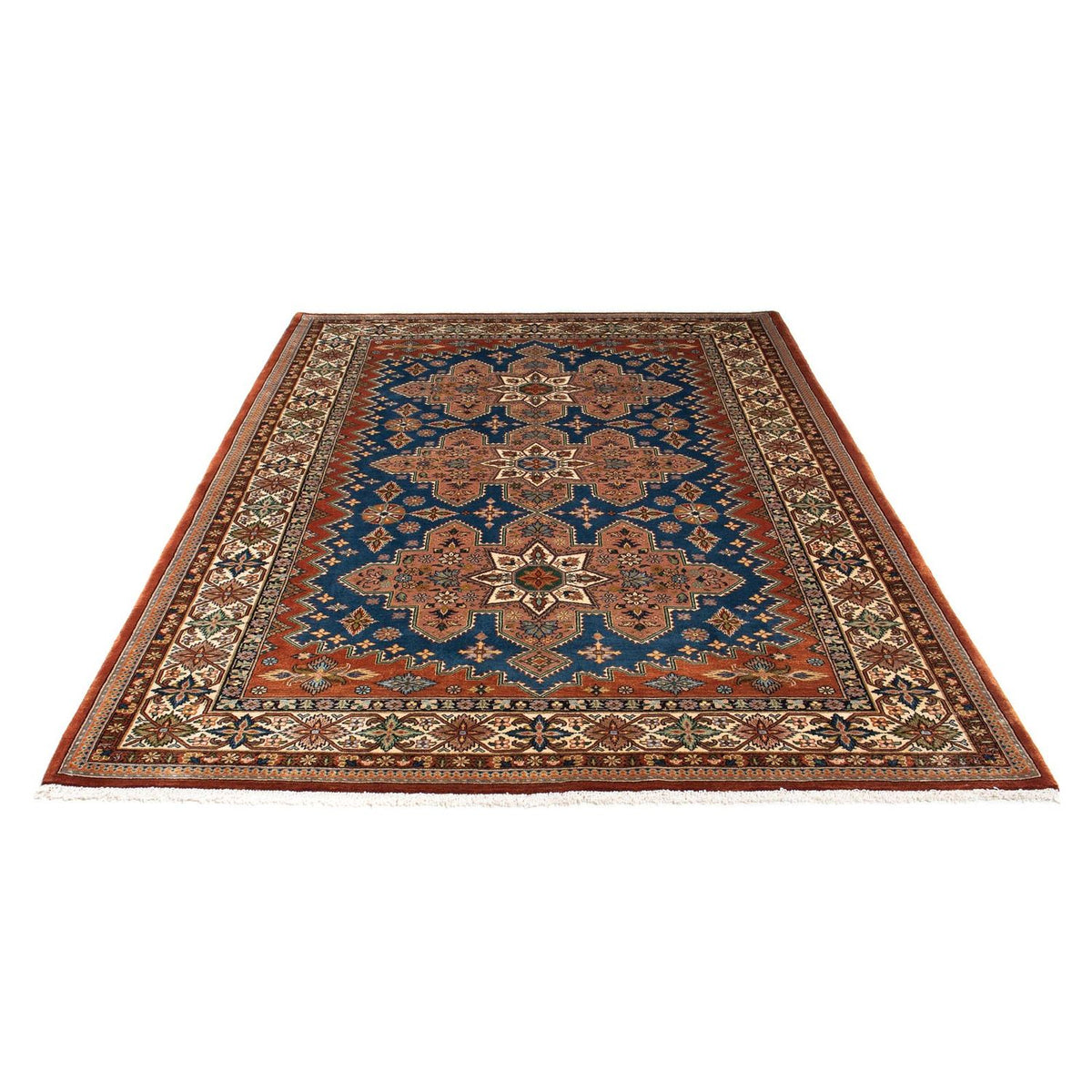 Tapis Gabbeh - Persan Kashkuli - 242 x 173 cm - rouge foncé