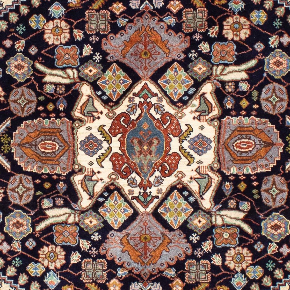 Tapis Gabbeh - Persan Kashkuli - 180 x 145 cm - bleu foncé