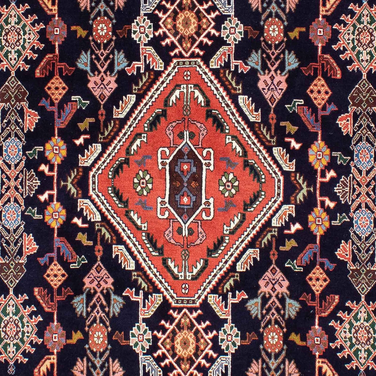 Tapis Gabbeh - Persan Kashkuli - 245 x 172 cm - bleu foncé