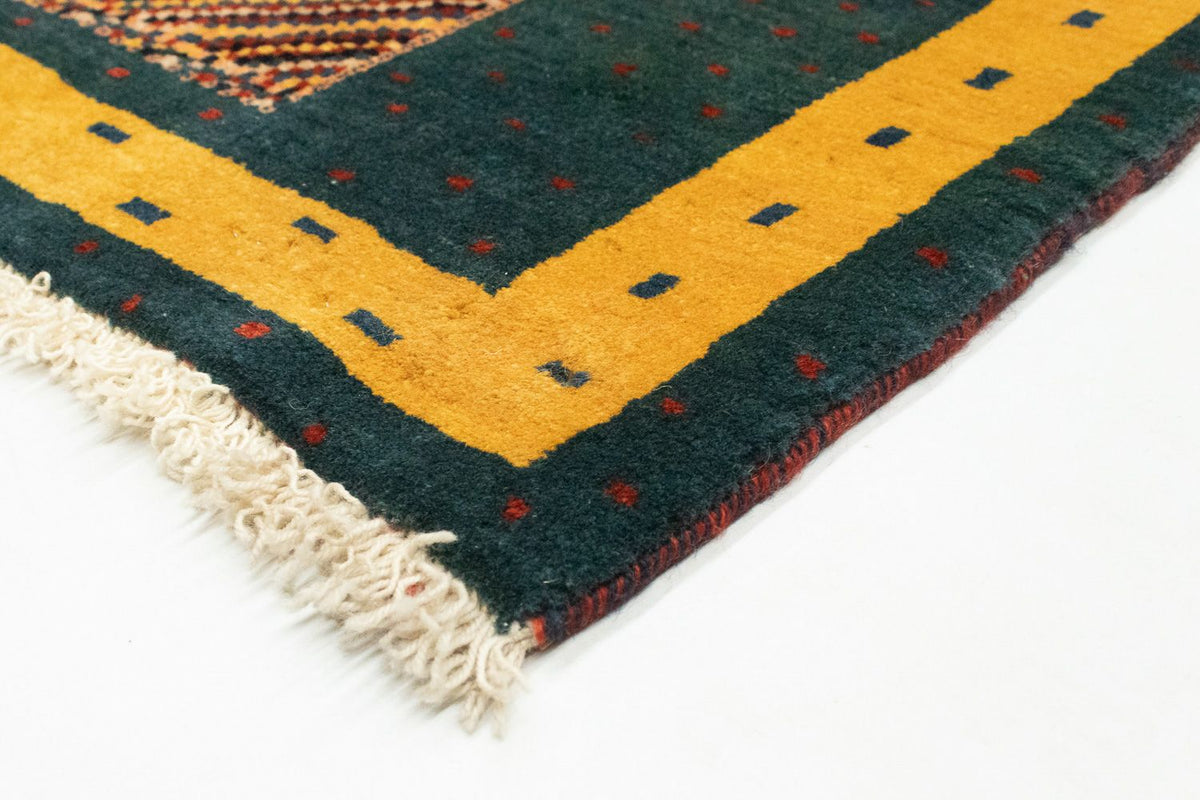 Tapis Gabbeh - Loribaft Persan - 143 x 102 cm - vert