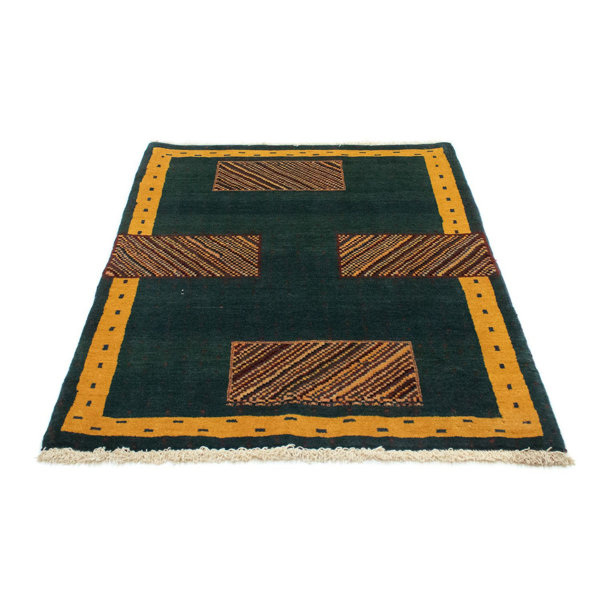 Tapis Gabbeh - Loribaft Persan - 143 x 102 cm - vert
