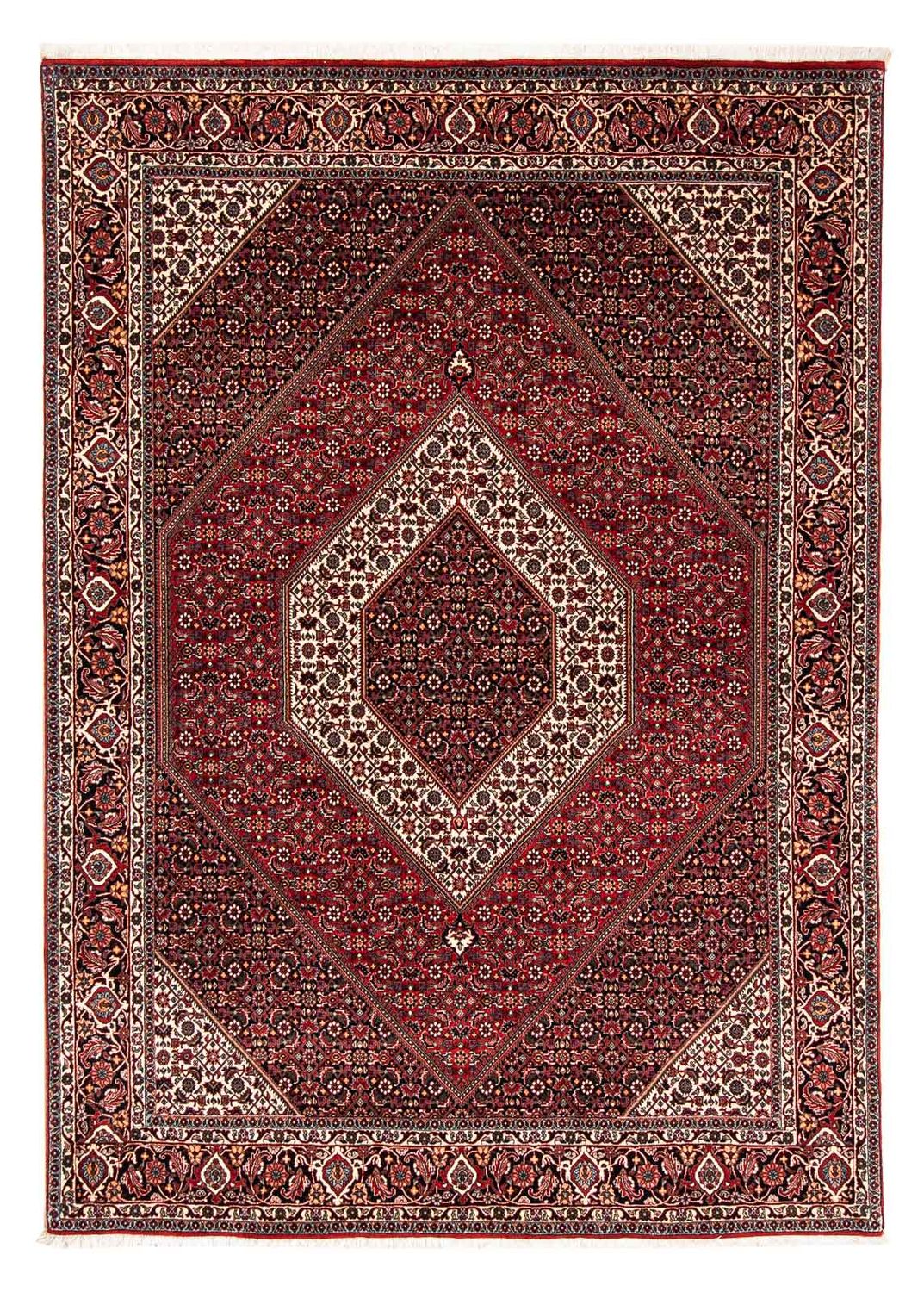 Tapis persan - Bidjar - 240 x 172 cm - rouge foncé
