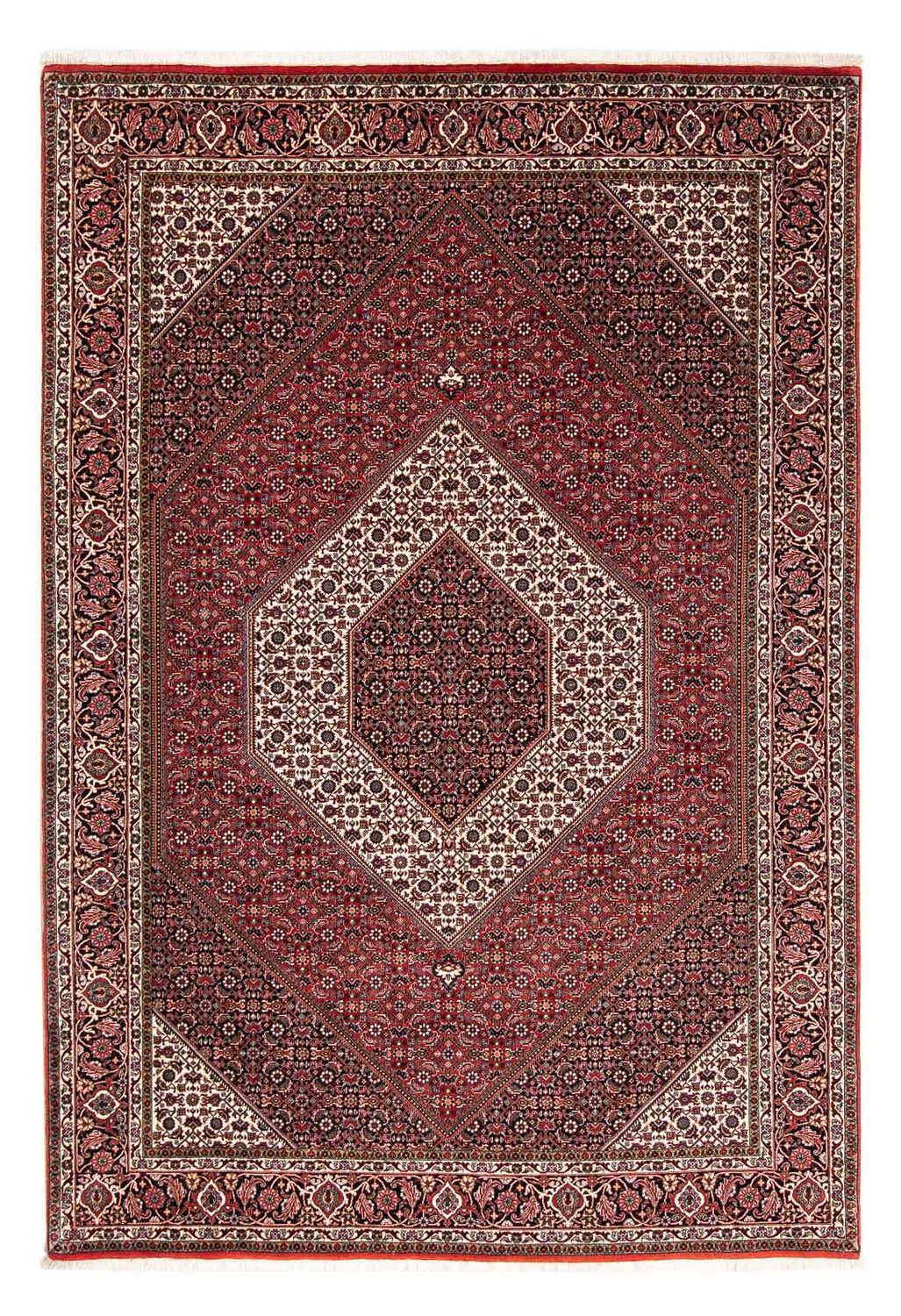 Tapis persan - Bidjar - 249 x 174 cm - rouge foncé