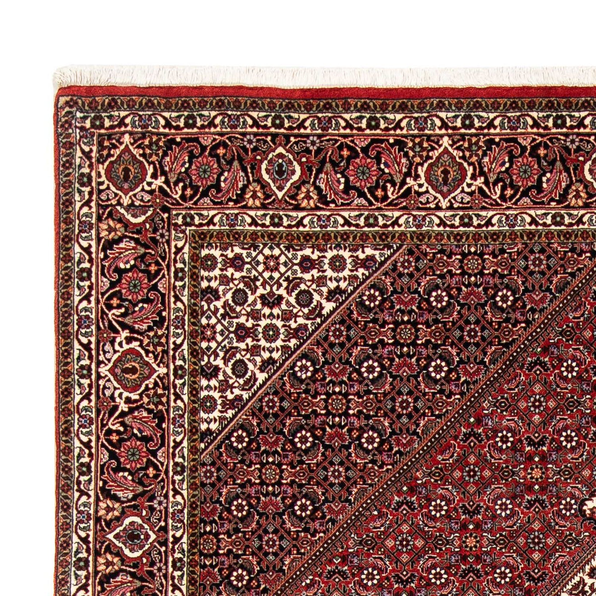 Tapis persan - Bidjar - 249 x 174 cm - rouge foncé