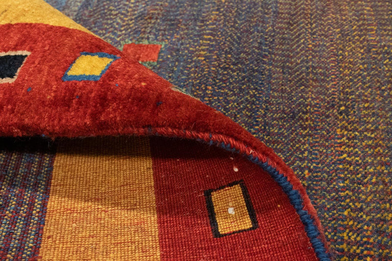 Tapis Gabbeh - Loribaft Persan - 158 x 112 cm - rouge