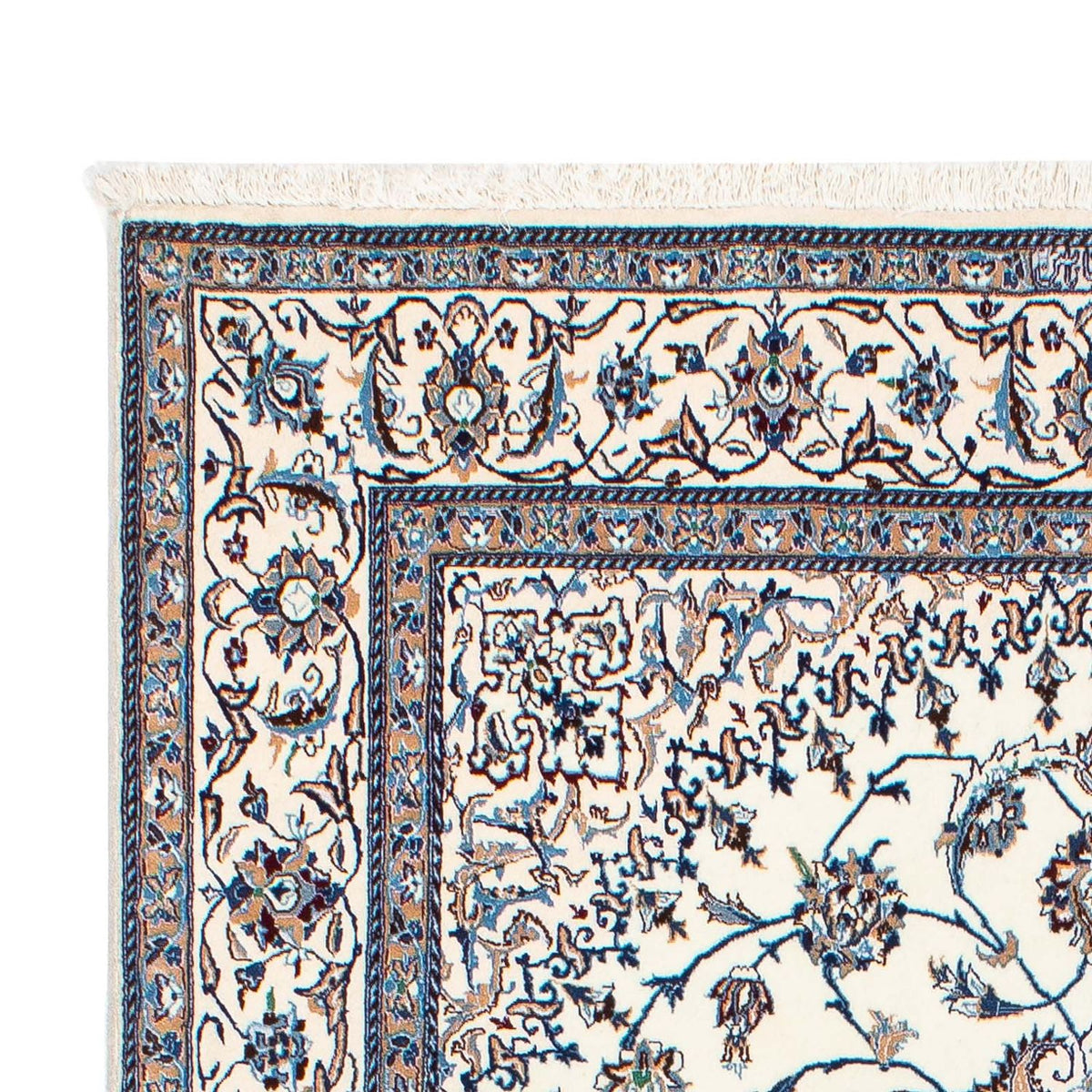 Tapis persan - Nain - Premium - 205 x 128 cm - beige