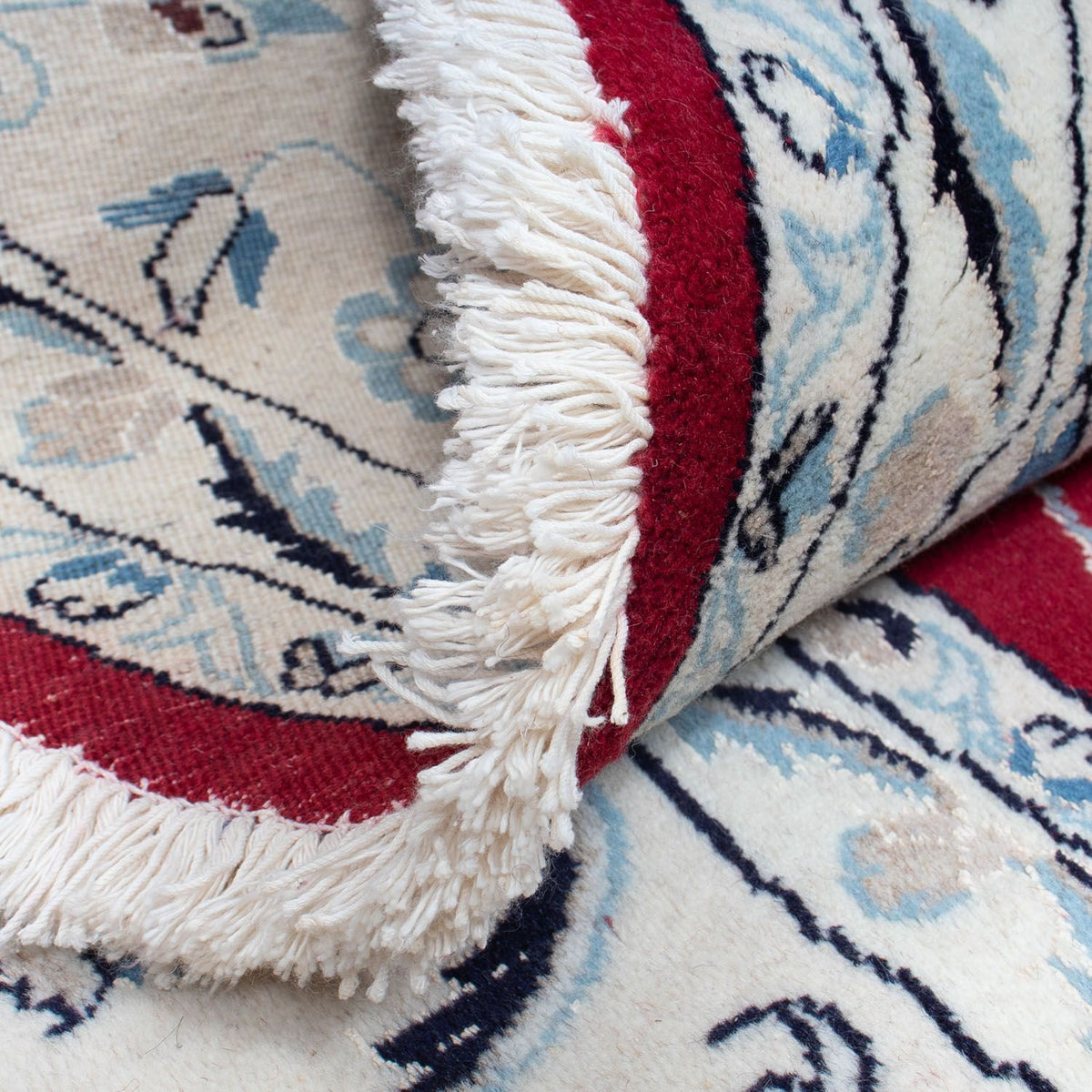 Tapis persan - Nain ronde  - 250 x 250 cm - rouge foncé