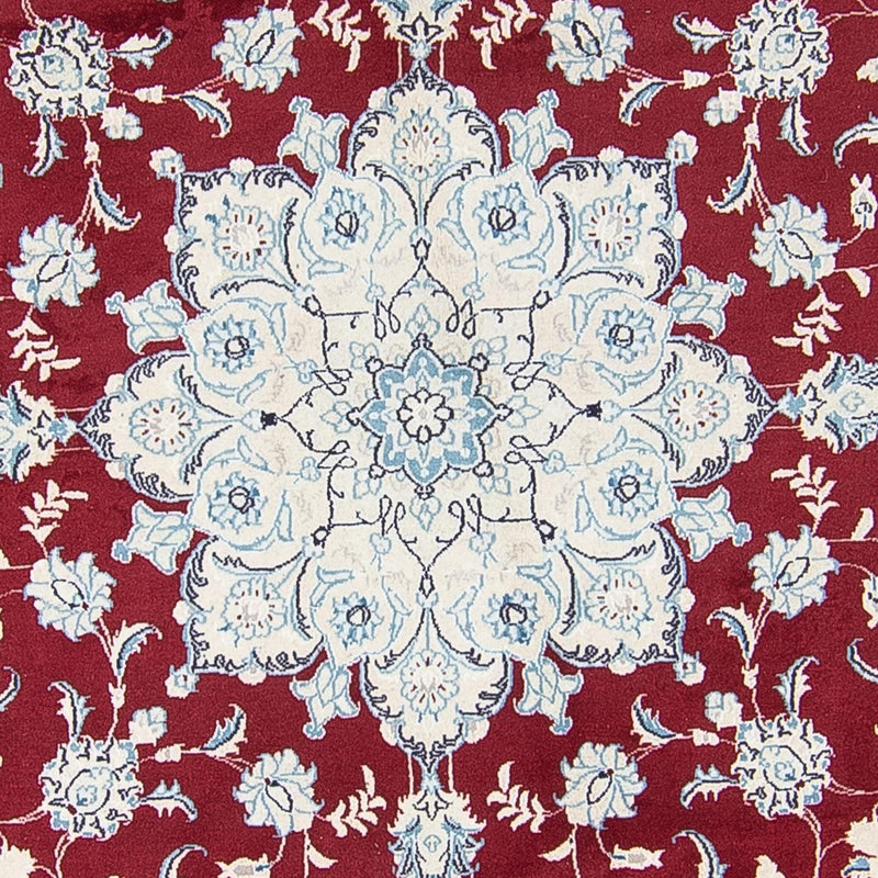 Tapis persan - Nain ronde  - 290 x 290 cm - rouge foncé