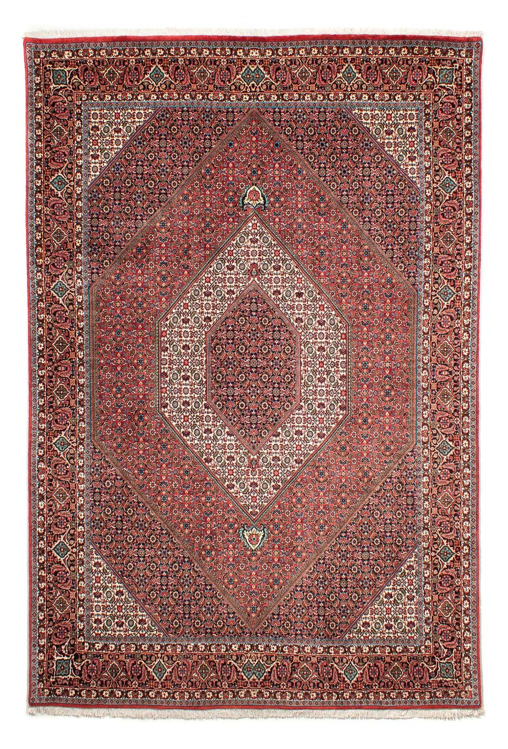 Tapis persan - Bidjar - 288 x 207 cm - rouge clair